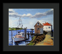 Fishing Dock Martha's Vineyard Massachusetts - Framed Print