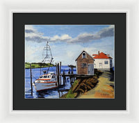 Fishing Dock Martha's Vineyard Massachusetts - Framed Print
