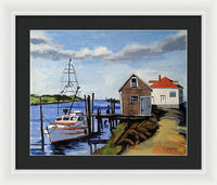 Fishing Dock Martha's Vineyard Massachusetts - Framed Print
