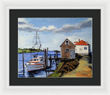 Fishing Dock Martha's Vineyard Massachusetts - Framed Print