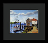 Fishing Dock Martha's Vineyard Massachusetts - Framed Print