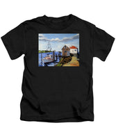 Fishing Dock Martha's Vineyard Massachusetts - Kids T-Shirt