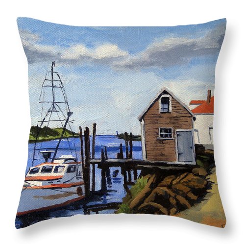Fishing Dock Martha's Vineyard Massachusetts - Throw Pillow