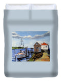 Fishing Dock Martha's Vineyard Massachusetts - Duvet Cover