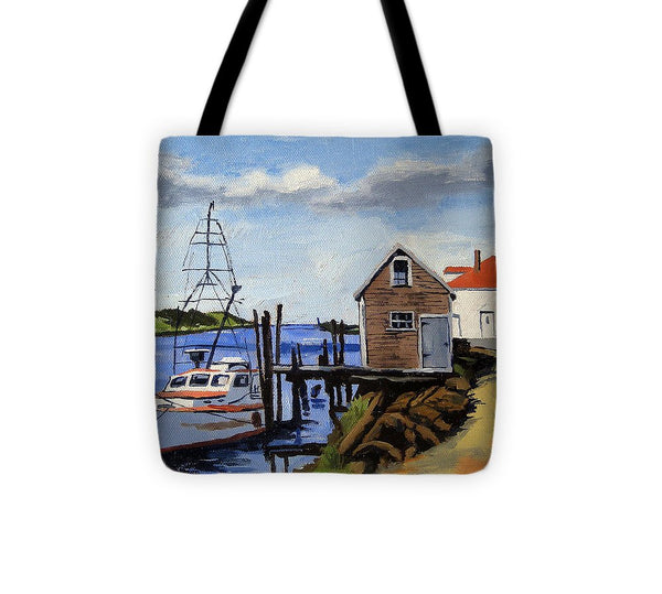 Fishing Dock Martha's Vineyard Massachusetts - Tote Bag