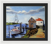 Fishing Dock Martha's Vineyard Massachusetts - Framed Print