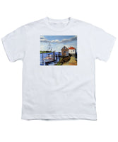 Fishing Dock Martha's Vineyard Massachusetts - Youth T-Shirt