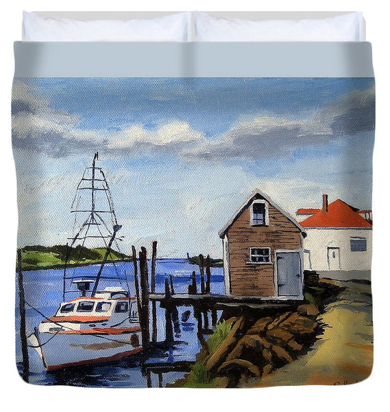 Fishing Dock Martha's Vineyard Massachusetts - Duvet Cover