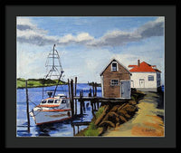 Fishing Dock Martha's Vineyard Massachusetts - Framed Print
