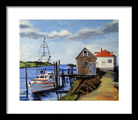 Fishing Dock Martha's Vineyard Massachusetts - Framed Print