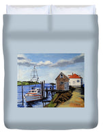 Fishing Dock Martha's Vineyard Massachusetts - Duvet Cover