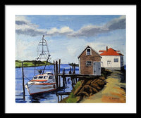 Fishing Dock Martha's Vineyard Massachusetts - Framed Print