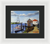 Fishing Dock Martha's Vineyard Massachusetts - Framed Print