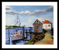 Fishing Dock Martha's Vineyard Massachusetts - Framed Print