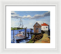 Fishing Dock Martha's Vineyard Massachusetts - Framed Print