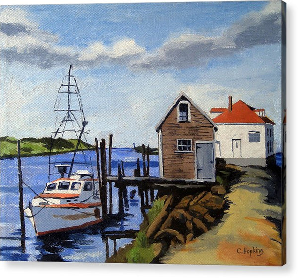 Fishing Dock Martha's Vineyard Massachusetts - Acrylic Print