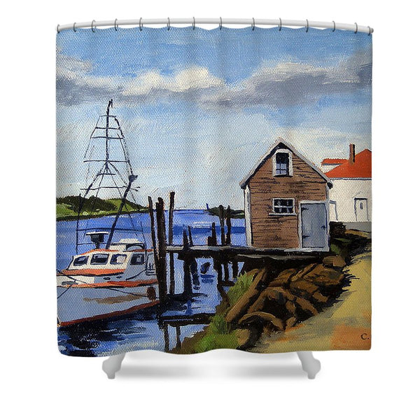 Fishing Dock Martha's Vineyard Massachusetts - Shower Curtain