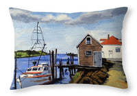 Fishing Dock Martha's Vineyard Massachusetts - Throw Pillow