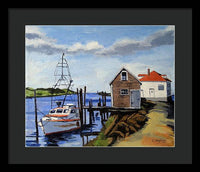 Fishing Dock Martha's Vineyard Massachusetts - Framed Print