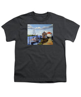 Fishing Dock Martha's Vineyard Massachusetts - Youth T-Shirt
