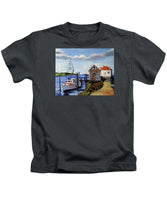 Fishing Dock Martha's Vineyard Massachusetts - Kids T-Shirt