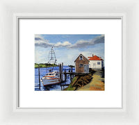 Fishing Dock Martha's Vineyard Massachusetts - Framed Print