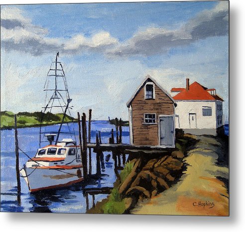 Fishing Dock Martha's Vineyard Massachusetts - Metal Print