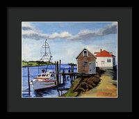 Fishing Dock Martha's Vineyard Massachusetts - Framed Print