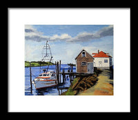 Fishing Dock Martha's Vineyard Massachusetts - Framed Print