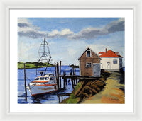 Fishing Dock Martha's Vineyard Massachusetts - Framed Print