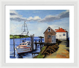 Fishing Dock Martha's Vineyard Massachusetts - Framed Print