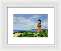 Gay Head Lighthouse Martha's Vineyard Massachusetts - Framed Print