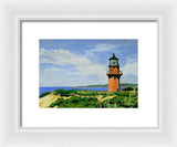 Gay Head Lighthouse Martha's Vineyard Massachusetts - Framed Print