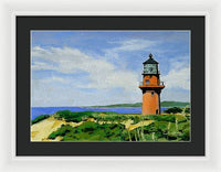 Gay Head Lighthouse Martha's Vineyard Massachusetts - Framed Print