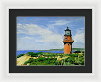 Gay Head Lighthouse Martha's Vineyard Massachusetts - Framed Print