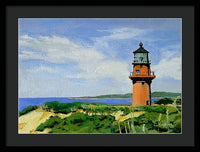 Gay Head Lighthouse Martha's Vineyard Massachusetts - Framed Print