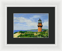 Gay Head Lighthouse Martha's Vineyard Massachusetts - Framed Print
