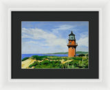Gay Head Lighthouse Martha's Vineyard Massachusetts - Framed Print