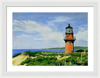 Gay Head Lighthouse Martha's Vineyard Massachusetts - Framed Print