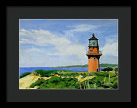 Gay Head Lighthouse Martha's Vineyard Massachusetts - Framed Print