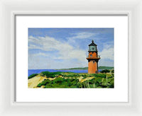 Gay Head Lighthouse Martha's Vineyard Massachusetts - Framed Print