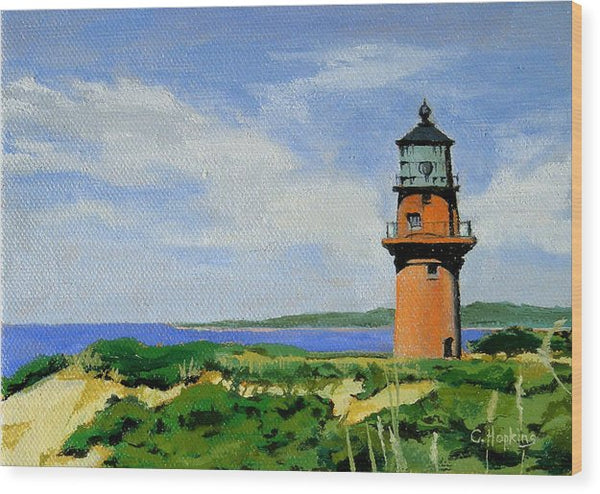 Gay Head Lighthouse Martha's Vineyard Massachusetts - Wood Print