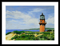 Gay Head Lighthouse Martha's Vineyard Massachusetts - Framed Print