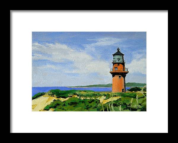Gay Head Lighthouse Martha's Vineyard Massachusetts - Framed Print