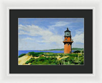 Gay Head Lighthouse Martha's Vineyard Massachusetts - Framed Print