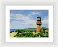 Gay Head Lighthouse Martha's Vineyard Massachusetts - Framed Print