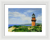 Gay Head Lighthouse Martha's Vineyard Massachusetts - Framed Print