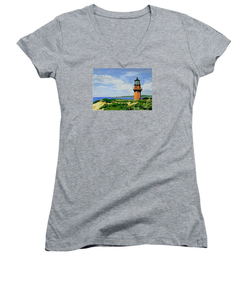 Gay Head Lighthouse Martha's Vineyard Massachusetts - Women's V-Neck