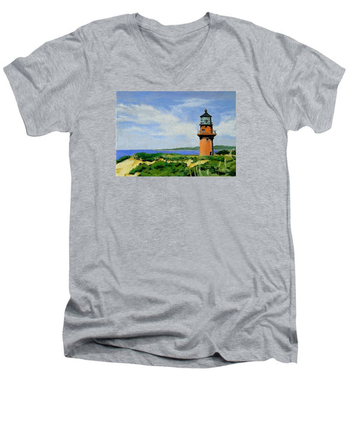 Gay Head Lighthouse Martha's Vineyard Massachusetts - Men's V-Neck T-Shirt