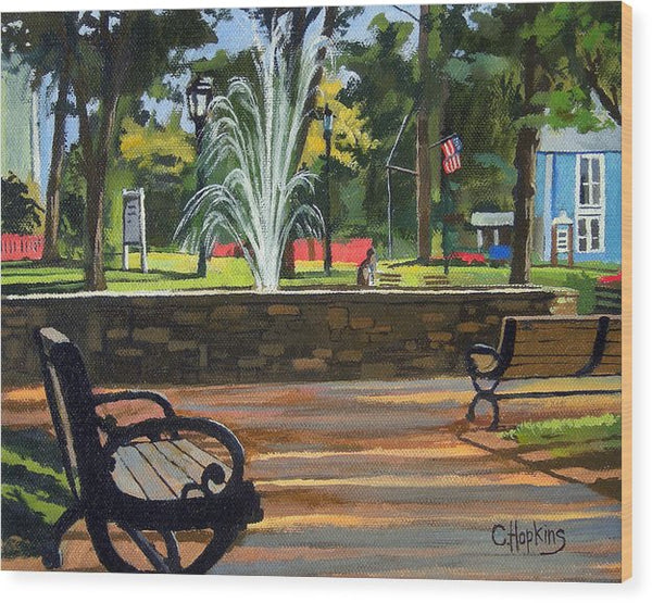 Center Green Glastonbury Connecticut   - Wood Print